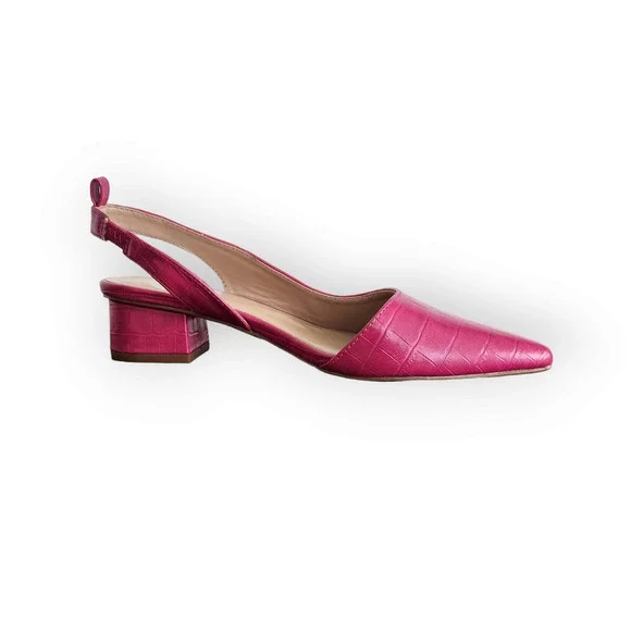 Elegant Pink Slingback Heels - Picture 2 of 8